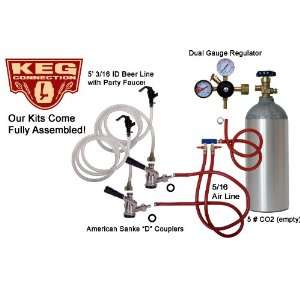   Keg Kit, 2 Keg, 2 Faucet for Standard Commercial (Sanke) Beer Kegs
