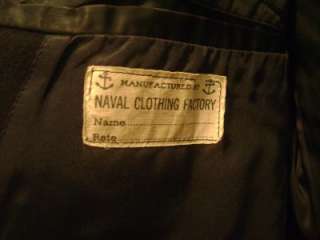 US World War II WWII Wool Pea coat Navy Uniform Jacket  