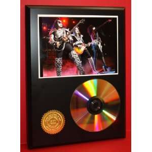  KISS 24kt Gold Art CD Disc Display   Musician Art   Award 