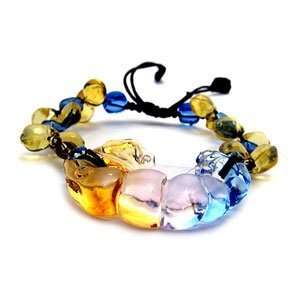  Liuli Prawn Glass Pendant Bracelet 