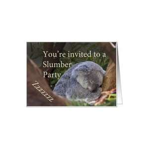 Slumber Party ~ Sleeping Koala Card