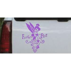 Purple 22in X 26.4in    Tinkerbell Fearless Flirt Decal Cartoons Car 