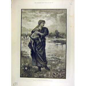   1886 Faithfull Shepherdess Lady Lamb Havers Fine Art