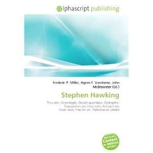  Stephen Hawking (French Edition) (9786134290746) Books