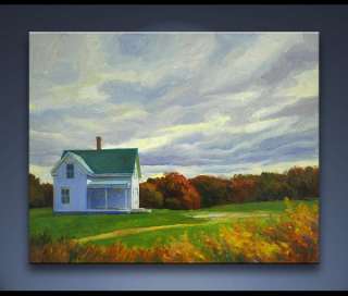 Vacant House Maine Art Landscape Oil Painting Bechler  