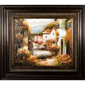 Artmasters Collection PA73340 67089 Sunlit Village Road III Framed Oil 