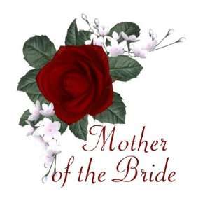   KRW Red Rose Mother of the Bride Wedding Pin 
