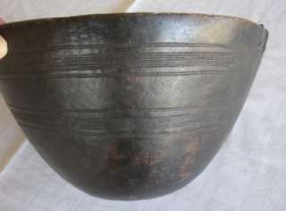   decorated Tazawat wooden milk bowl Tuareg people of Niger 12.5 x 7