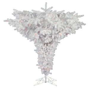  7.5 x 95 Crystal White Upside Down Christmas Tree 2063T 