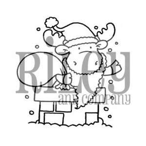  Riley & Company Christmas Cling Mount Rubber Stamp Santa 