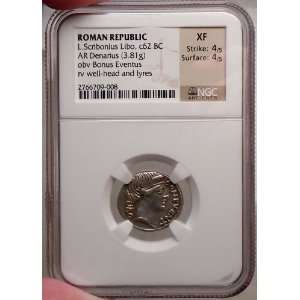  Roman Republic NGC XF Ancient Silver Coin Certified62BC 