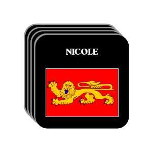  Aquitaine   NICOLE Set of 4 Mini Mousepad Coasters 