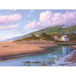  Coastal Tranquility Poster Print on Canvas by Mel McRobert 