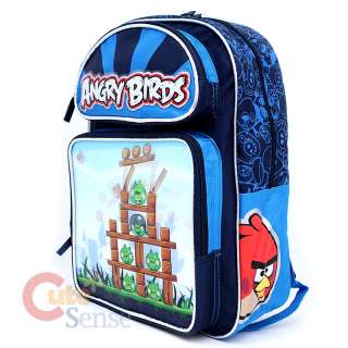 Angry Birds Large School Backpack Lunch Bag Set  Attack 3D Lenticular 