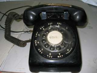 ITT Model 2200 Black Telephone Vintage Rotary Dial  