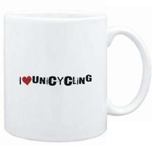  Mug White  Unicycling I LOVE Unicycling URBAN STYLE 