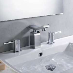 Kraus KEF 14303 PU11CH Unicus Three hole Basin Faucet and Pop Up Drain 