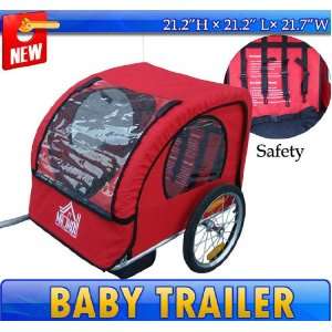   Red Single Child Baby Bicycle Trailer Carrier Jogger 