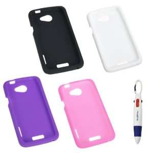  GTMax White Rubberized Snap On Case + Clear LCD Screen 
