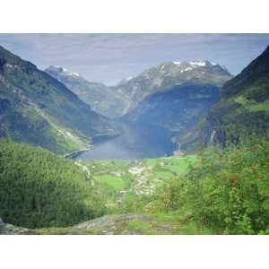 View from Flydalsjuvet of the Geiranger Fjord, Western Fjords, Norway 