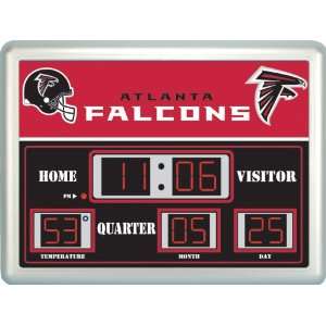 Atlanta Falcons Scoreboard Clock Thermometer 14x19   NFL Football 
