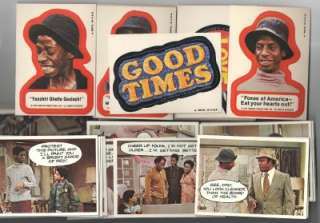 GOOD TIMES TV Show Trading Cards 1975 SET 84 cards PLUS 21 STICKERS NM 