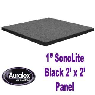 Auralex 1 Black SonoLite 2 x 2 Panel New SLITE221BLK  