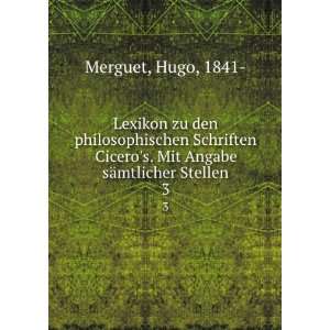   sÃ¤mtlicher Stellen. 3 Hugo, 1841  Merguet  Books