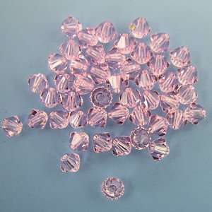    48 4mm Swarovski crystal bicone 5301 Rosaline beads