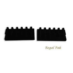 Regal Pak Two Piece Black Velvet 12 Finger Ring Stand 8 1/4 X 3 1/4 