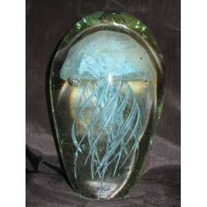  Jellyfish Paperweight 4.5 Light Blue Color (Glow in Dark)   Jelly 