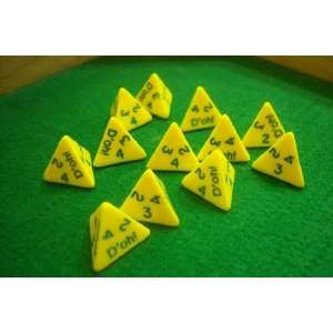  Mixed up 4 Sided Yellow and Green Doh Dice Toys & Games