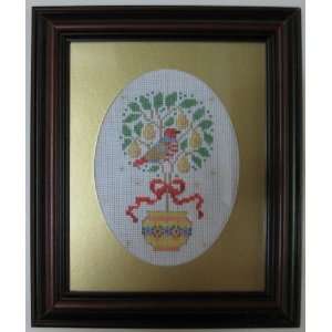  Partridge In A PearTree Framed and Matted CrossStitch 