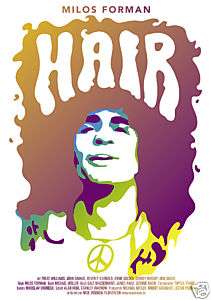 Hair Milos Forman vintage musical movie poster  