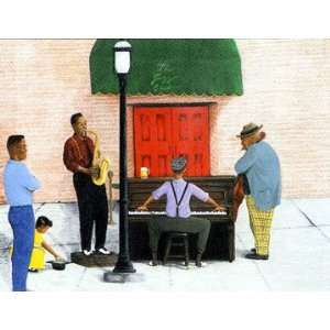  Sidewalk Session by Arthur Dawson. Size 20.00 X 16.00 Art 