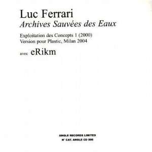   Archives Sauvees Des Eaux Exploitation Des Concepts No. 1 [Audio CD