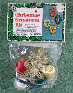 VINTAGE 1979 HOLIDAY INDUSTRIES INC. CHRISTMAS ORNAMENT KIT NO. 3486 