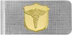 United States Navy Hospital Brass Corpsman Money Clip  