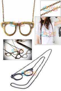 Simple Style Cute Antique Glasses Pendant Necklace  