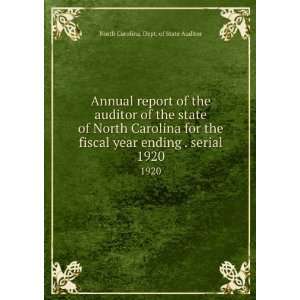  Annual report of the auditor of the state of North 