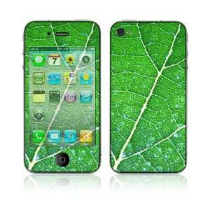  Apple iPhone 4G Decal Vinyl Skin   Green Leaf Texture 