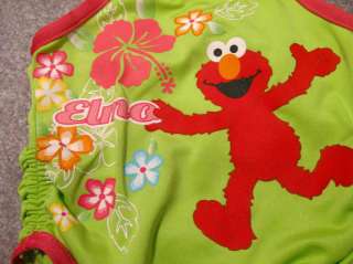 Girls Summer One Piece Bathing Swim Suit 12 Months Elmo Sesame Street 