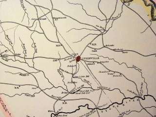 Union County District South Carolina 1820 Map Hand Col.  