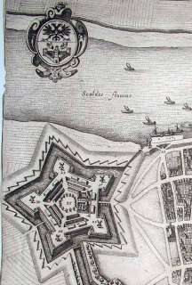 1642 Merian (Braun & Hogenberg) ANTWERP Town View Map  