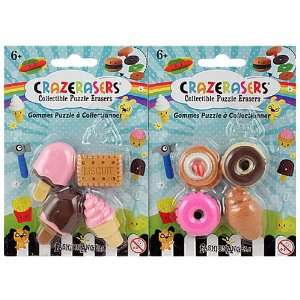   Collectible Puzzle Erasers [2 Pack   Sushi and Cake]