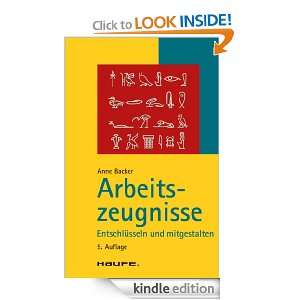 Arbeitszeugnisse TaschenGuide (German Edition) Anne Backer  
