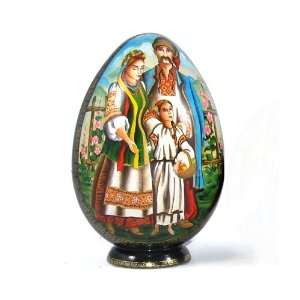   pc Nesting Ukrainian Miniature Painted Wooden Egg