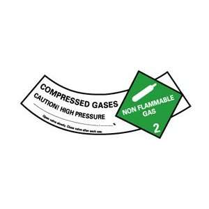  CY105AP   Cylinder Labels, Compressed Gas, 2 X 5 1/4 