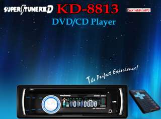 New KD8813 Car In Dash 1 Din DVD CD USB MP4 FM Radio Player Receiver 