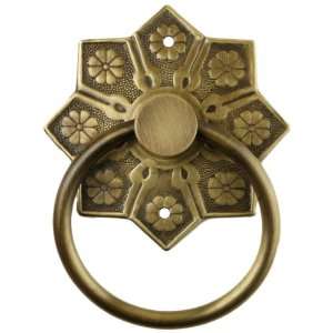 Eastlake Star Pattern Ring Pull In Antique By Hand